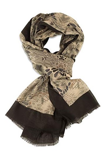 Fashionchimp® Foulard à franges pour femme Motif floral - Noir - Taille Unique
