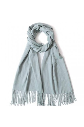 GERIINEER Echarpes Femme Homme Frange Châle Foulard Femme Automne Hiver Long Chaud Chaud Doux Gris 