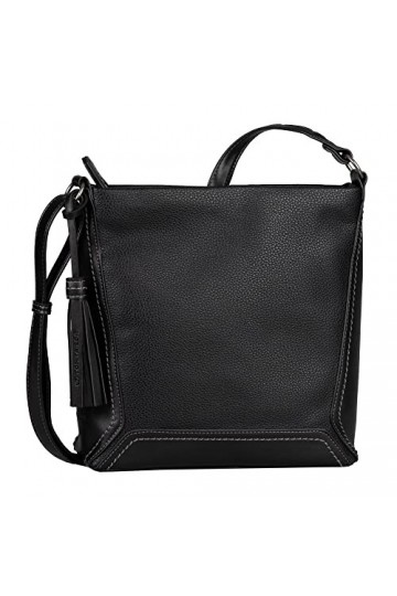 TOM TAILOR Isa, Sac à bandoulière Femme, Noir, M