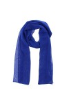 Foulard doux en mousseline de soie pour femme - Bleu - Taille unique