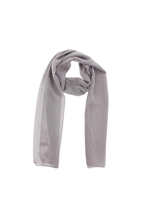 Foulard doux en mousseline de soie pour femme - Bleu - Taille unique