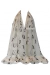 GFM Écharpe Imprimée Pingouin Pgn-22-ddh-creme