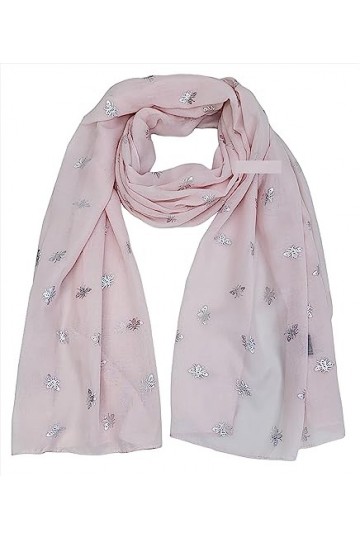 GFM® Écharpe imprimée abeilles, Violet- BE-RG-2-JMN 