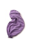 TOPCOR Écharpe monochromatique avec col à pompons chaud, tout convient, lilas, 70*180