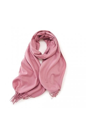 TOPCOR Écharpe monochromatique avec col à pompons chaud, tout convient, Rose, 70*180