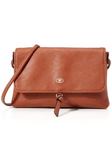 Tom Tailor Acc Luna Fall, Sac à bandoulière Femme, Marron Cognac , 20x12.5x2 cm B x H x T 