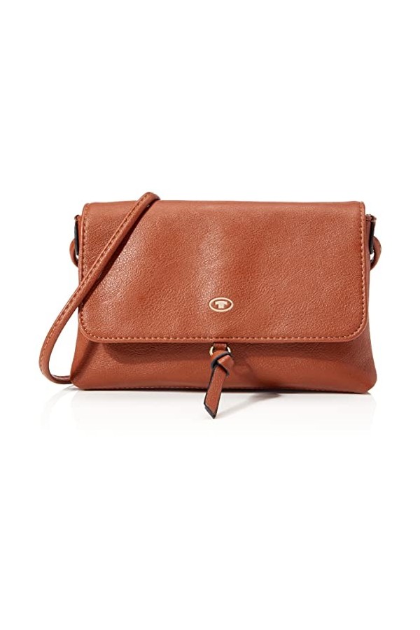 Tom Tailor Acc Luna Fall, Sac à bandoulière Femme, Marron Cognac , 20x12.5x2 cm B x H x T 