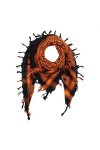 Freak Scene Kufiya - noir - orange - 100 x 100 cm - Shemagh - foulard Arafat palestinien - keffieh en coton