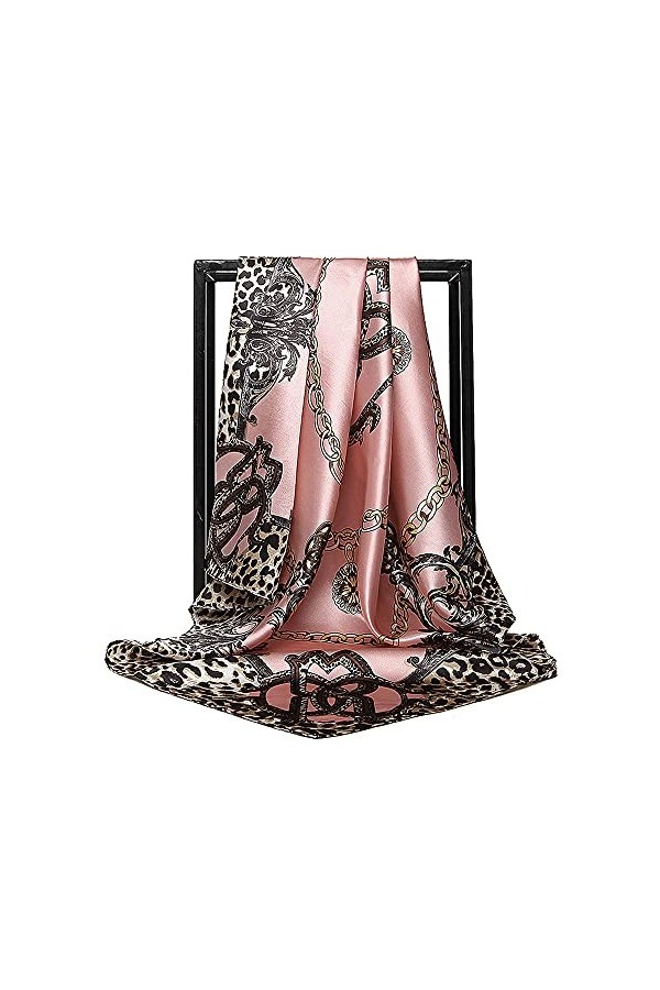 Ecroon A Écharpe en Soie Rose, 14, Taille Unique Femme