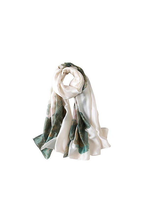 DEBAIJIA Femmes Echarpe Sensation Foulard Dame Léger Châles Wraps Neckerchief 180 * 90CM Bleu Jaune