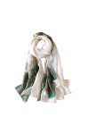 DEBAIJIA Femmes Echarpe Sensation Foulard Dame Léger Châles Wraps Neckerchief 180 * 90CM Bleu Jaune