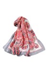 Silk Scarf Women Shawl Pink Scarf Stain Neckerchief Head Wrap Thin Scarf Ladies Beach Shawl Vintage Bridal Scarf Chiffon Scar