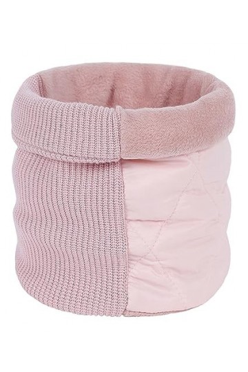 JFAN Hiver Tube Écharpe Femme Homme Doublé Polaire Écharpes Cercle Chaud Tricoté Cache-col Châles Cache-Cou Rose Taille uniqu