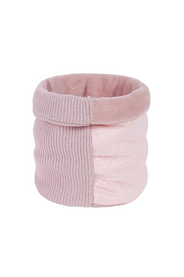 JFAN Hiver Tube Écharpe Femme Homme Doublé Polaire Écharpes Cercle Chaud Tricoté Cache-col Châles Cache-Cou Rose Taille uniqu