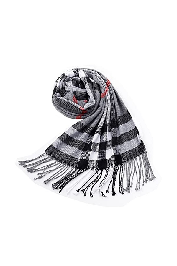 YUTTTPL Echarpe pour hommes et femmes, écharpe légère et douce, écharpe classique à carreaux, automne hiver longue écharpe ch