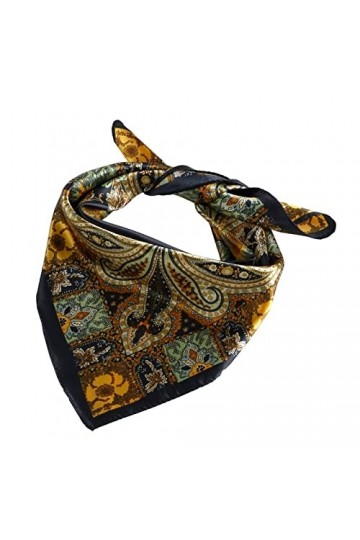 QBSM Foulard à cheveux en satin soyeux pour femme 59,9 cm, Noix de cajou, 60 cm