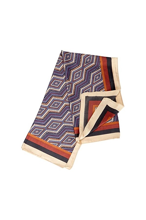 ONLY Onlcherie Life Scarf Acc Satin Écharpe, Cuir Brown/AOP:AOP, Taille Unique Femme