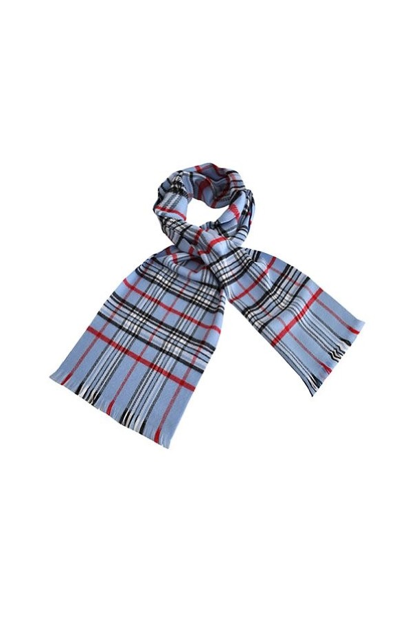 TOUTACOO, Echarpe Ecossaise - Homme & Femme - Fabriquée en France - Couleur Grise