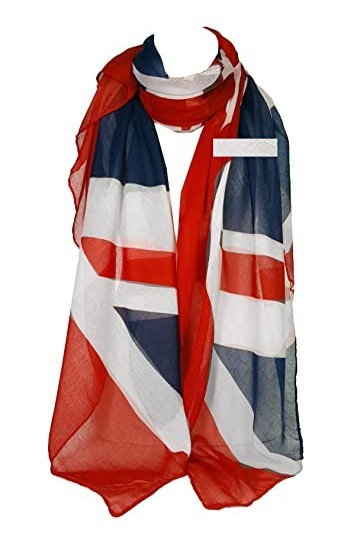 GFM® Écharpe ou bonnet dhiver Motif Union Jack Doux au toucher chaud,Multicolor,Taille Unique