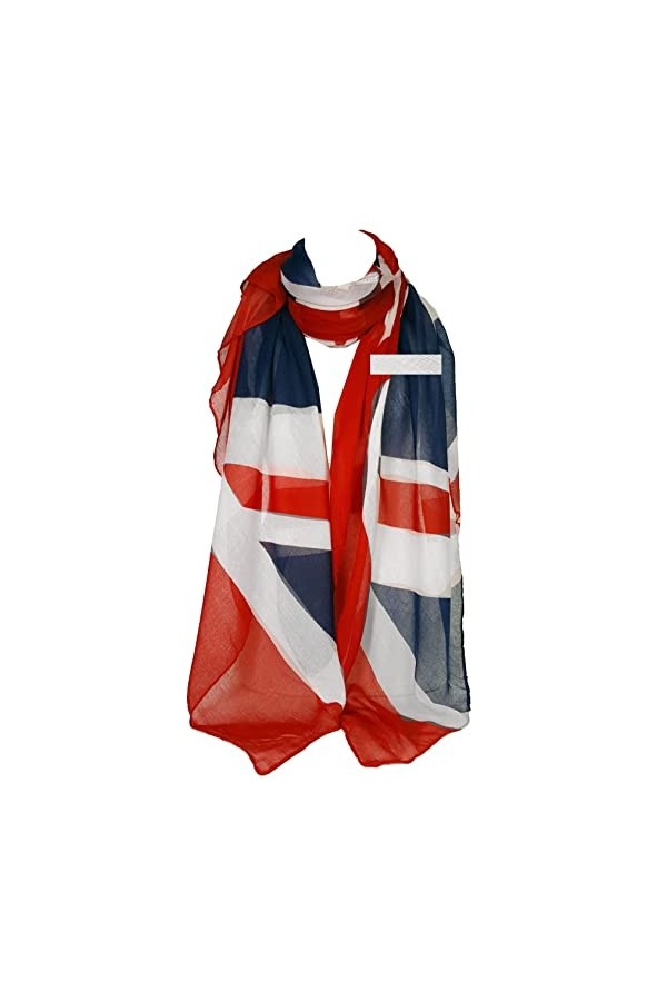 GFM® Écharpe ou bonnet dhiver Motif Union Jack Doux au toucher chaud,Multicolor,Taille Unique