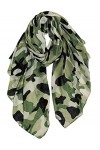 DAMILY Echarpes - Foulard Légère de Voyage Camouflage Imprimer Châle Wrap Olive 