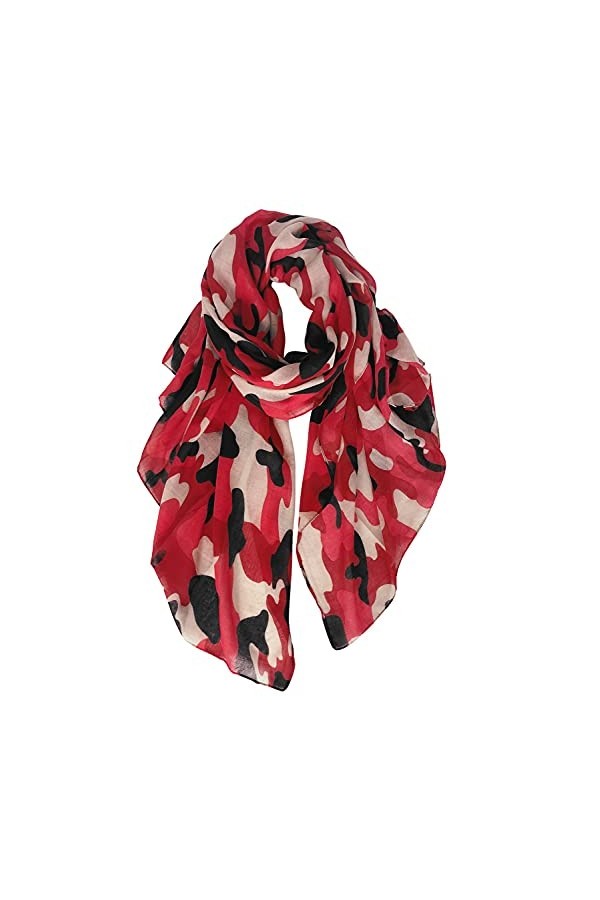 DAMILY Echarpes - Foulard Légère de Voyage Camouflage Imprimer Châle Wrap Olive 