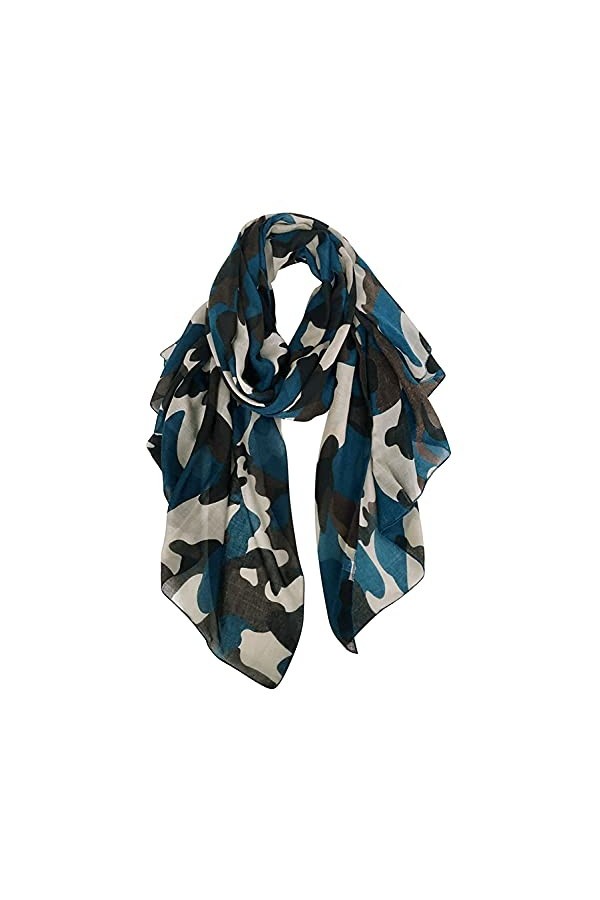 DAMILY Echarpes - Foulard Légère de Voyage Camouflage Imprimer Châle Wrap Olive 