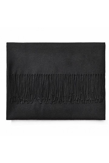 NGT new guide steps Écharpe chaude pour femme en laine 200 cm de long pour cadeau de Noël ou du Nouvel An, Noir , taille uniq