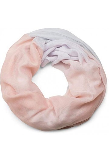 styleBREAKER snood rond avec dégradé de couleur, écharpe, tissu, femme 01016124, couleur:Rose-Bleu ciel-Blanc