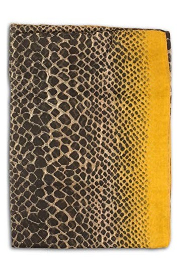 fashionchimp ® Écharpe légère pour femme Motif léopard 100 % viscose Imprimé animal serpent - Jaune -