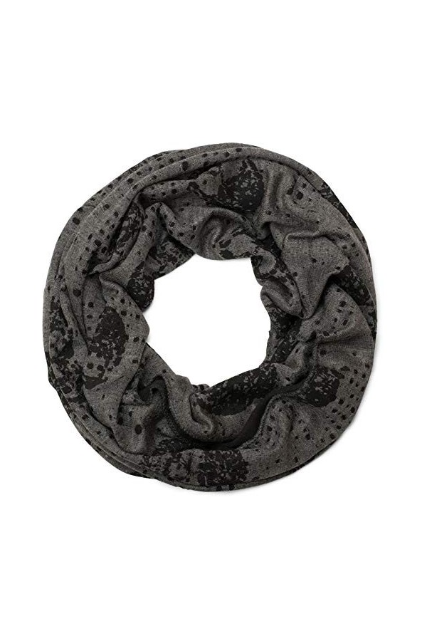 styleBREAKER écharpe snood tête de morts, imprimé skull avec un look vintage destroyed, écharpe, toile, unisexe 01017037, cou