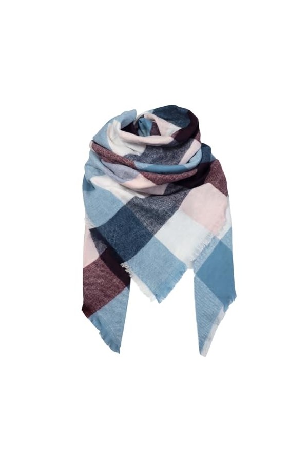 JFAN Écharpe Grand Plaid en Laine Femme Écharpe Chale Cachemire Chaud Automne Hiver Étole Wraps Classique Élégante Confortabl