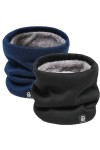 Rayson 2 Pièces Cache-cou Hiver Unisexe Tour de Cou Tricoté Écharpe de Cercle Doublée Polaire Tube Écharpe Tubulaire Foulard 
