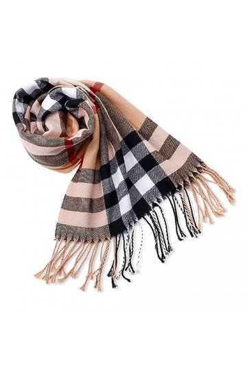 PUERHUACI Écharpe Femme Hiver,Écharpe Homme,Écharpe Hiver,Écharpe Chaude 190 x 35cm,Écharpe Plaid,Écharpes Femme,Écharpe rayu