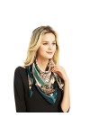 iEverest Foulard Carré de Soie Femme Écharpe Châle Carré Satin Soie Femme Echarpes Châle de Plage Hijab Elégant Sheer Wrap An