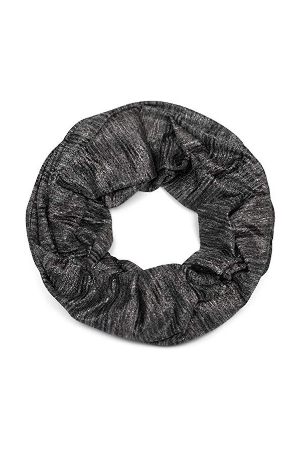 styleBREAKER: snood rond avec fil fantaisie brillant et petites paillettes, écharpe, foulard, femmes 01017078, couleur:Noir c