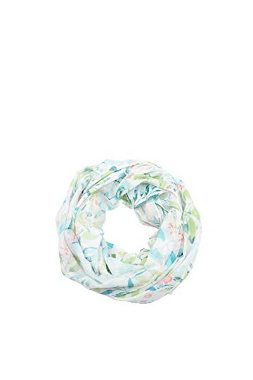 s.Oliver 38.899.91.5811 Snood Echarpe, Blanc Blanc Bleu AOP 02a1 , Unique Taille du Fabricant: 1 Femme