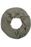 styleBREAKER écharpe ronde avec plis et étoiles éclaboussures métalliques, écharpe, tissu, unisexe 01017073, couleur:Olive