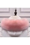 MoreChioce Col Fourrure Synthétique,Élégant Col de Fourrure Faux Capuche Col Amovible Hiver Collier Châle Écharpe Chaud pour 