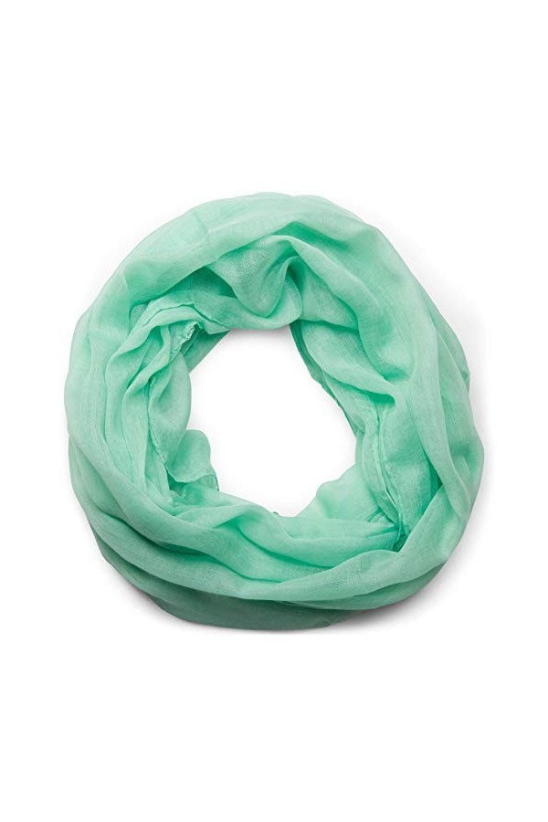 styleBREAKER Écharpe Loop Couleur Solide Tuyau 01016069, couleur:vert menthe