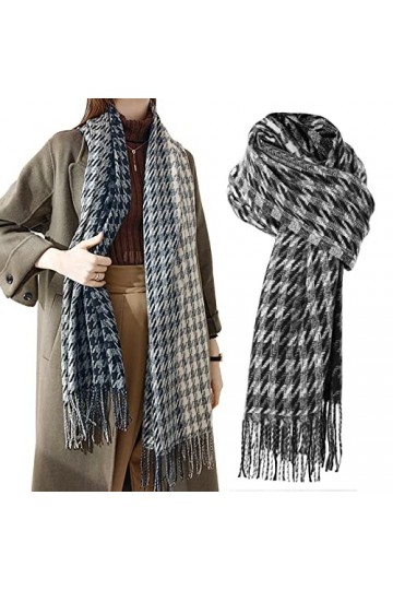 Femme Cachemire Écharpe, Pashmina Châles Plaid Écharpe Longues Grande Écharpes Réversible Écharpes Châle Doux à Franges Chaud
