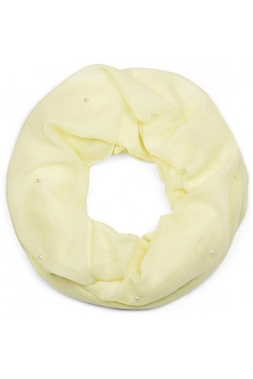 styleBREAKER Écharpe légère unie décoré de perles, foulard, châle, femmes 01016168, couleur:Jaune