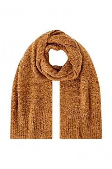 TOM TAILOR 1032647 Écharpe Tricotée avec Structure Femme ,30263 - Soft Light Camel Melange ,ONESIZE
