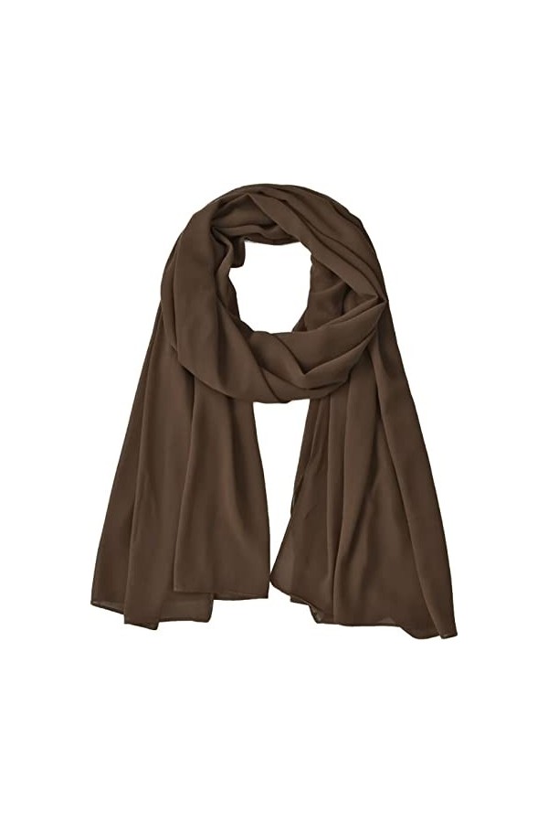 OgLuxe Écharpe en mousseline de soie pour femme – Écharpe en mousseline de soie respirante douce et soyeuse | Cache-tête et c