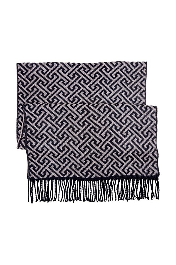 VERO MODA Vmfonda Scarf GA Noos Écharpe, Noir/Gris, Taille Unique Femme
