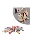 Lurrose Sac à main poignée ruban foulard foulard en soie foulard paquet bande accessoire de cheveux 6pcs couleur aléatoire
