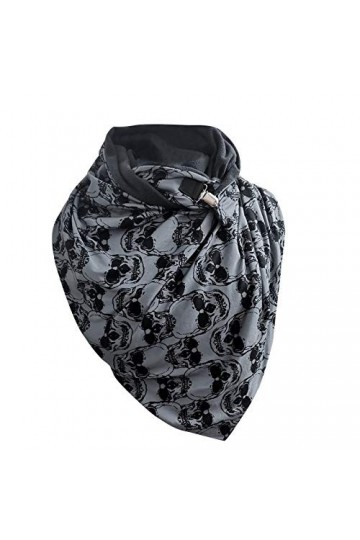 Blingko éCharpe Triangle Femme TêTe De Mort,en Coton Echarpes et Foulards Hiver Foulard Femme Marque Imprimé Pissenlit Décont