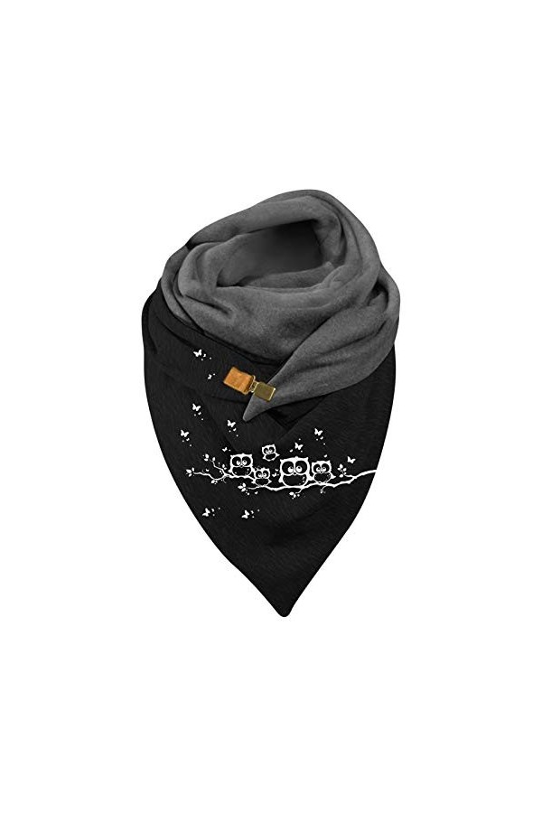 Dorjuli Écharpe pour femme avec boutons élégant et classique Personnalité géométrique, châle en cachemire avec bouton pour l