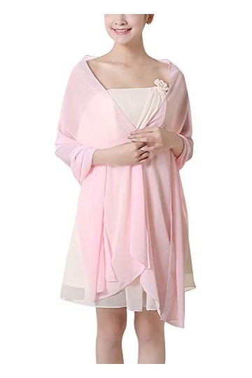 YAOMEI Femme Echarpe Châles Foulards Chiffon, Etoles écharpe Fichus de tête Les mariages Mariée Bridemaids Tenue de soirée Fê