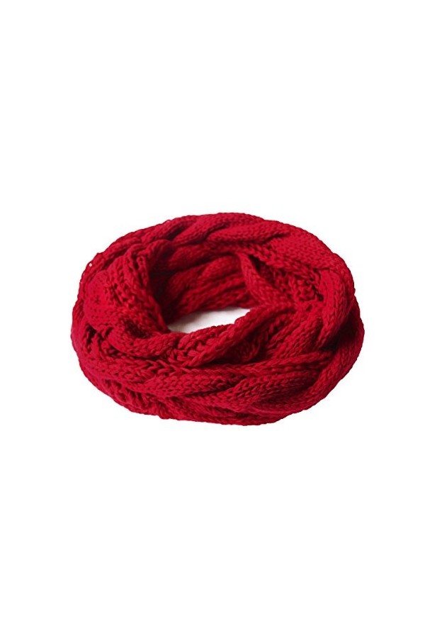 Femme Echarpe Tube foulard Cercle Tubulaire Echarpe en Grosse Maille Chaude Automne-Hiver unisexe, Gris, Taille Unique